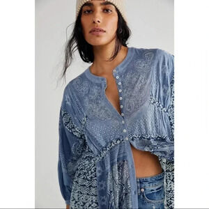 New Free People Oh My Maxi Top Midi Dress Floral Kimono